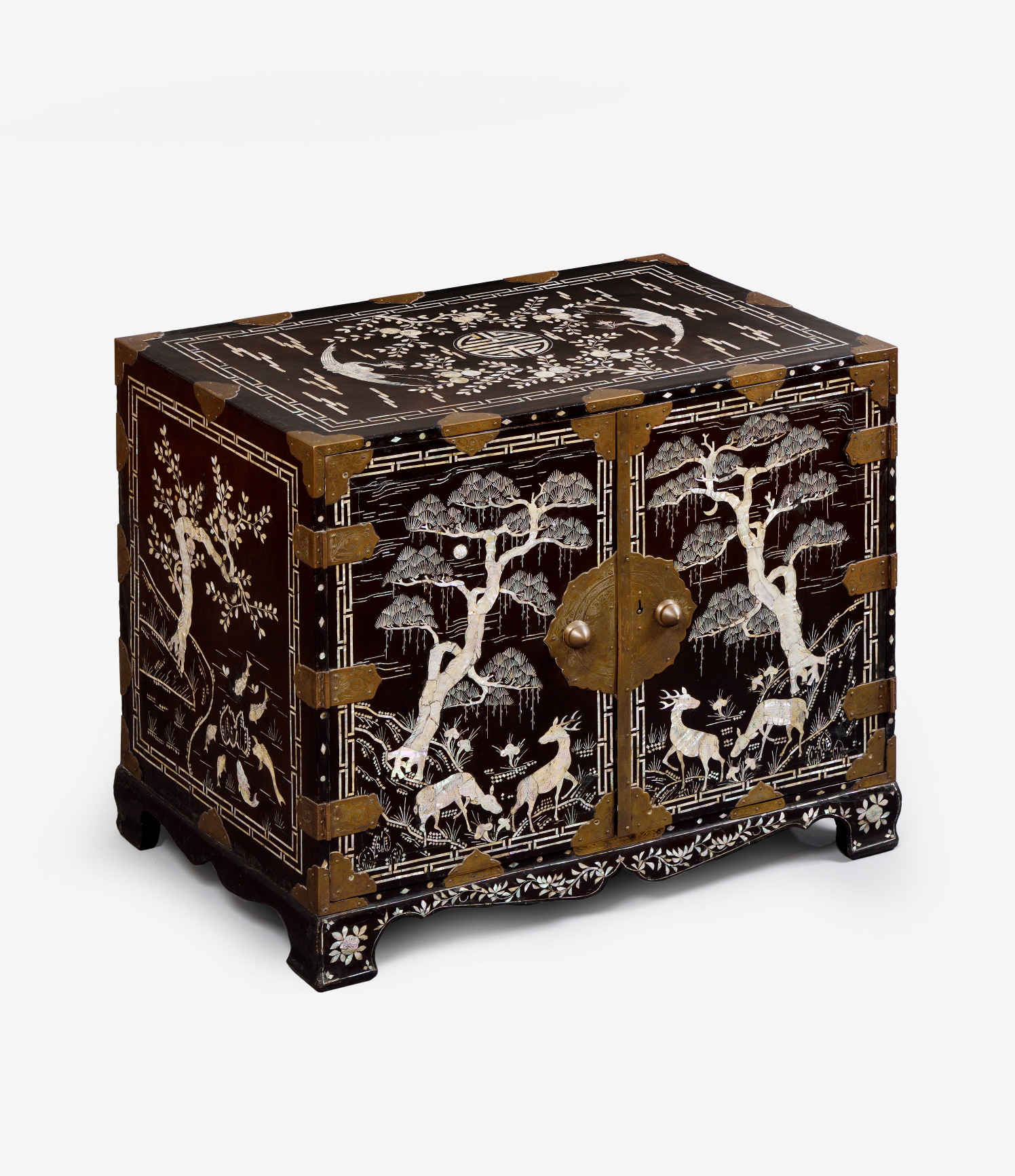 Treasure Chest with Ten Longevity Symbols in Mother-of-pearl Inlay