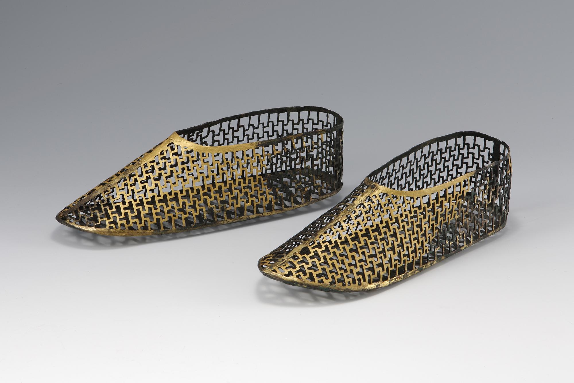 Funerary Footwear with Openwork Design